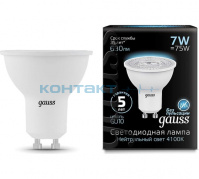 Лампа Gauss LED, GU10 220V 7W 4100k