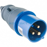 Эл.вилка  каб. 16А 2Р+Е 16А 220В IP44 (013)