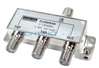 Splitter проход. 3ТВ 20дБ, под F разъём 1000МГц 05-7104
