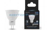 Лампа Gauss LED MR11, 3W 220V, 4200k