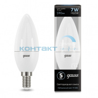 Лампа Gauss LED Свеча диммер, 7W, Е14, 4100k