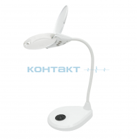 Лупа настольная 125мм 3W 3D белый, 31-0560 Rexant