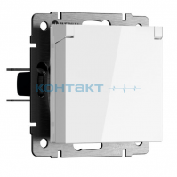Розетка 1я с/з с крышкой IP44, белый, W1171201, Werkel