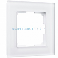 Рамка 1я, стекло Favorit белый матовый, W0011105, Werkel