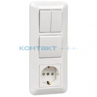 БК2ВР-008А-б Блок С/У Выкл. 1кл.+2кл.+ розетка
