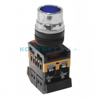 Кнопка ABLFS-22 1з+1р синяя