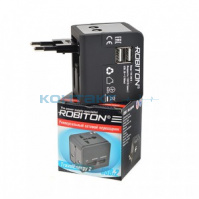 Переходник Travel Energy2 , 2-USB, Robiton