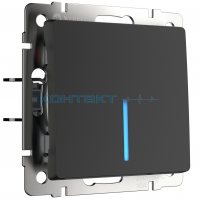 Выключатель 1кл. свет, чёрный матовый, W1110108, Werkel