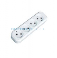 Колодка  удлинителя  4гн б/з, 10A белая, Universal