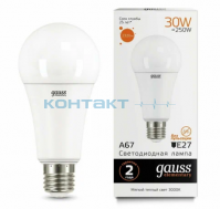 Лампа Gauss LED Elementary А67 30W E27, 3000k