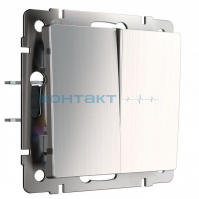 Выключатель 2кл. глянцевый никель, W1120002, Werkel