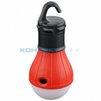 Фонарь кемпинг. в виде лампы, красный, LED