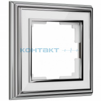 Рамка 1я, Palaсio хром/белый, WL17 W0011331, Werkel