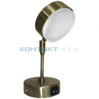 Светильник GX53 5341 FN поворот на сред. крон. Черн. Бронза, Ecola