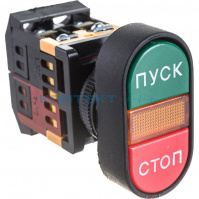 Кнопка APBB-22N "пуск-стоп" 1з+1р, овальная