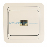 Розетка комп. 1м CAT 5е, крем, 32035, Mimoza Makel