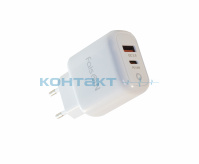 Блок питания USB 220V-5V, 3000mA, 1USB + 1TYPE 18w, FaisON