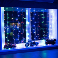 Гирлянда LED Занавес 1,5х1,5, 144LED, мульти, Neon Night