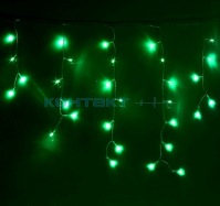 Гирлянда LED наруж. Сосульки 5*0,5м 135л. зеленый, Ecola