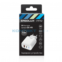 Блок питания USB 220V-5V, 3100mA 55W, ELX-PA, Ergolux