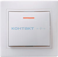 Выключатель с/у, 1кл. с подсветкой, Кварта, IEK