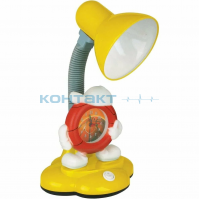 Светильник настольный KD-388 Часы желтые Е27, Camelion