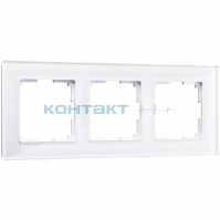 Рамка 3я, стекло Favorit белый, W0031101, Werkel