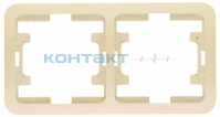 Рамка  горизонтальная 2м, крем, 32012, Mimoza Makel
