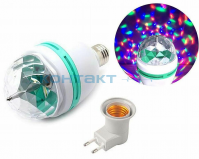 Диско-проектор Е27, 3W RGB, d=8см, КОС_EL142