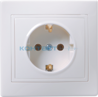 Розетка 1я c/у з/к 16А, Кварта, IEK