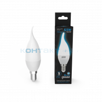 Лампа Gauss LED Свеча на ветру 6,5W, Е14, 6500k