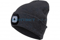 Фонарь КОСМОС налобный шапка Li-Pol, 1W, USB