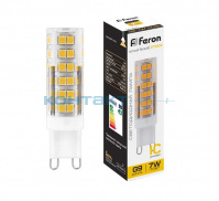 Лампа LED G9 7W 220V, 2700k, Feron