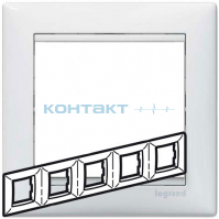 774455 Рамка 5-мест бел горизонт *LEGRAND VALENA*