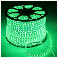 Лента LED 220V, 12*7, 4.8w/m, IP68 Зелёный, Ecola