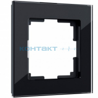 Рамка 1я, стекло Favorit чёрный, W0011108, Werkel