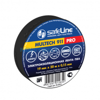 Изолента ПВХ SafeLine, 19мм*20м, чёрная