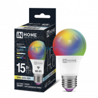 Лампа LED Smart RGB Груша E27 15W Wi-Fi, ASD InHome