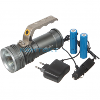 Фонарь Облик 8222, 10w 600lm, 12v 220v, 2*18650