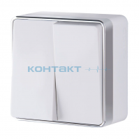 Выключатель 2кл. о/у белый, W5020001, Gallant Werkel