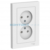 Розетка 2я б/з, Белый, ATN000120, AtlasDesign