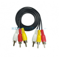 Видеошнур 3RCA - 3RCA 1м