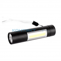 Фонарь UltraFlash 51523 аккум., 1LED 3W COB, 3реж. USB