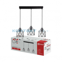 Свет. подвесной LOFT ATIKO-PN-3E27L-BL, черный, ASD