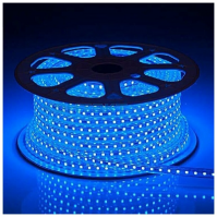 Лента LED 220V, 12*7, 4.8w/m, IP68 Синий, Ecola
