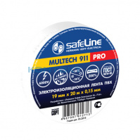 Изолента ПВХ SafeLine, 19мм*20м, белая