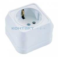 Розетка 1м о/п c/з бел Makel 45108