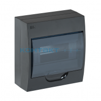 Корпус пласт. ЩРН-П 8мод. чёрный, 200х184х97, IP41, Krepta IEK