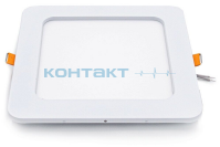 Светильник Downlight LED квадрат d225, 18W, 6500k, Ecola