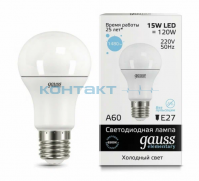 Лампа Gauss LED Elementary А60 15W E27, 6500k